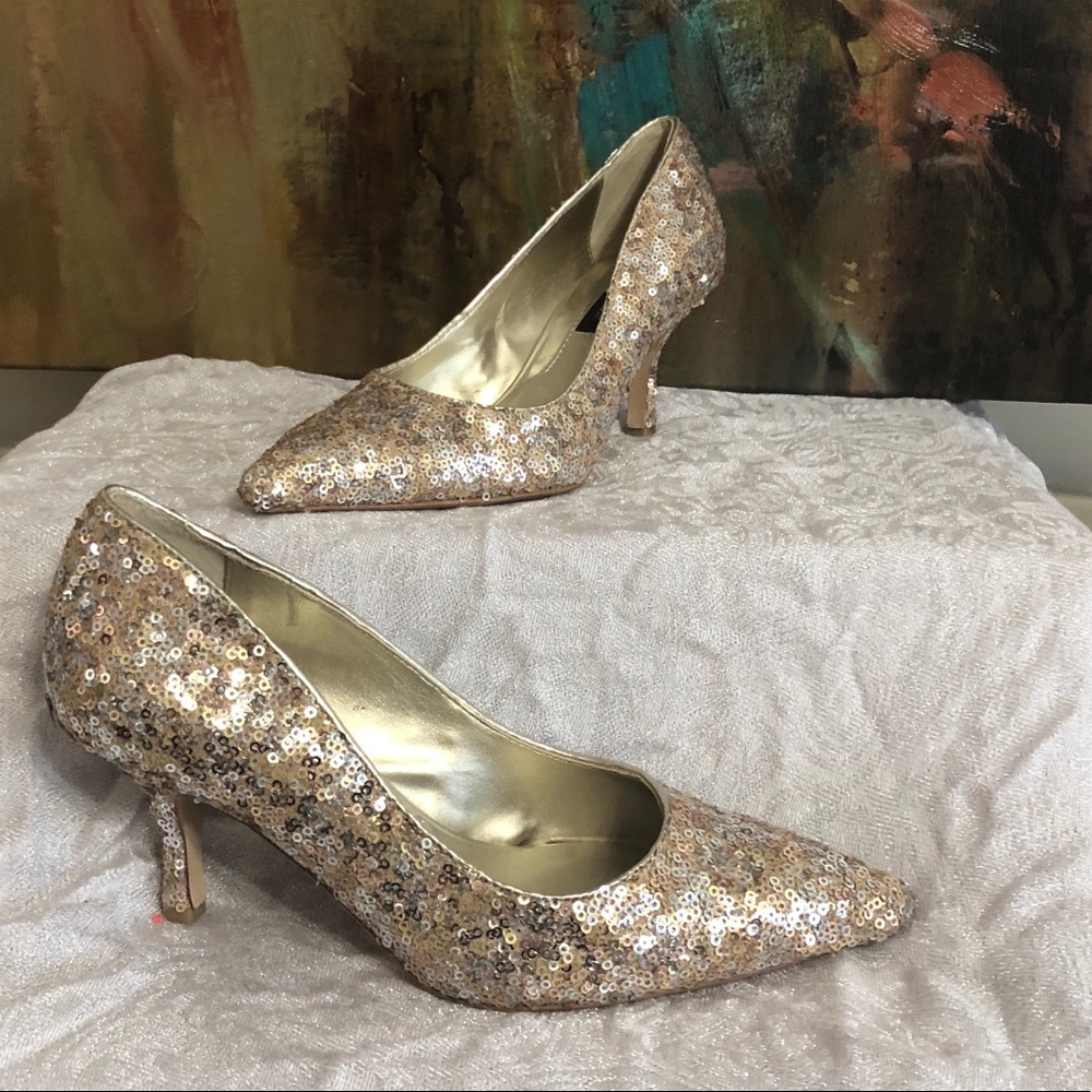 WHBM Sequin heels